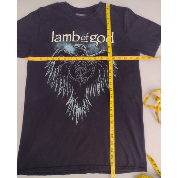 Lamb Of God Phoenix Bird Heavy Metal Rock Band Blue Black T-Shirt Mens M - Picture 5 of 5